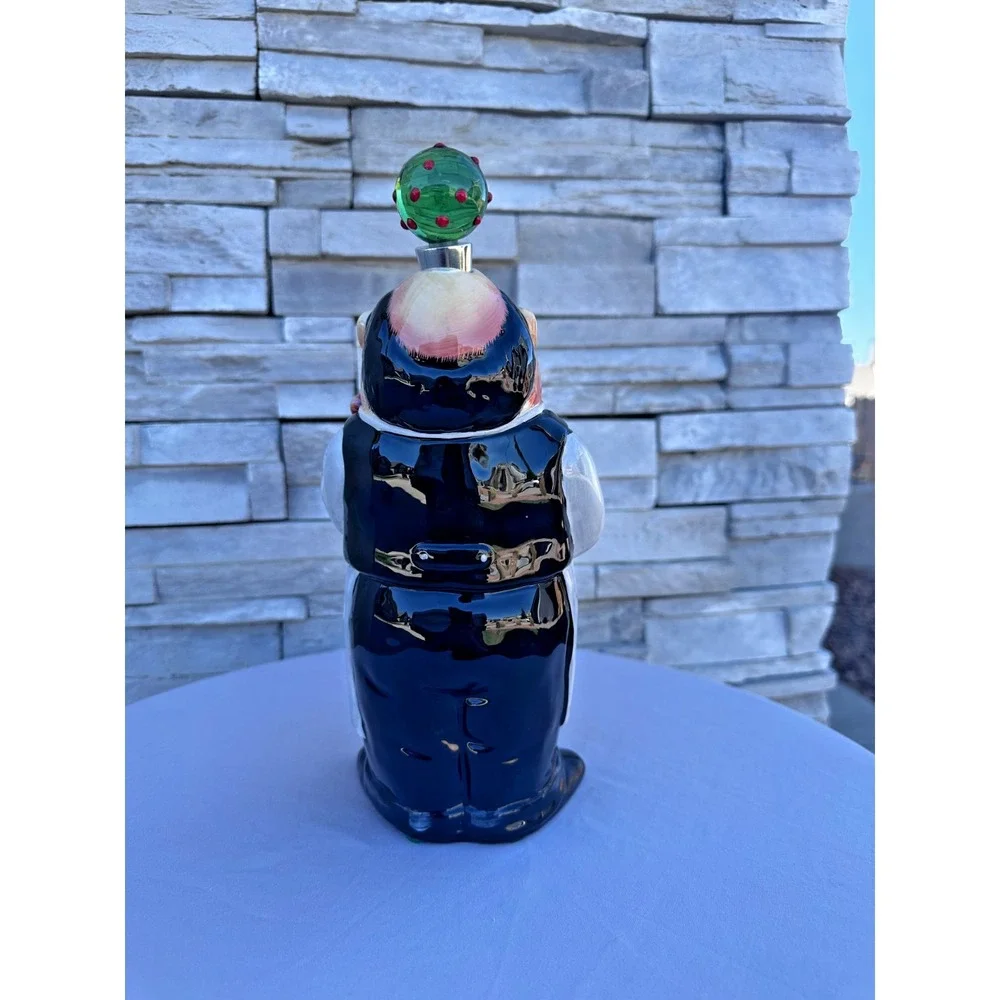 Ceramic Butler Waiter Oil Vinegar Bottle Decanter Tracy Flickinger NO SPOUT